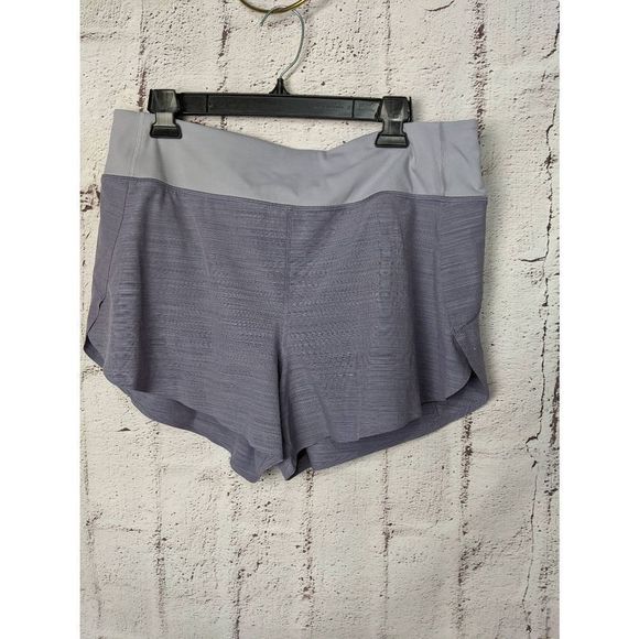 Athleta Pants - Athleta Women's Run With It Textured 3.5" Shorts Space Dye Grey Sz L Large
